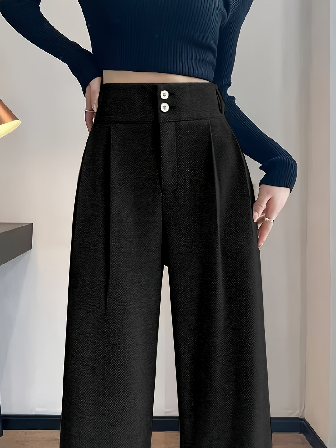 Penelope | High-Waisted Wide-Leg Trousers