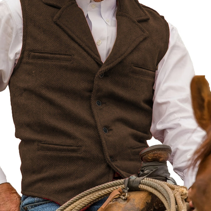 Waylon | Heritage Herringbone Vest
