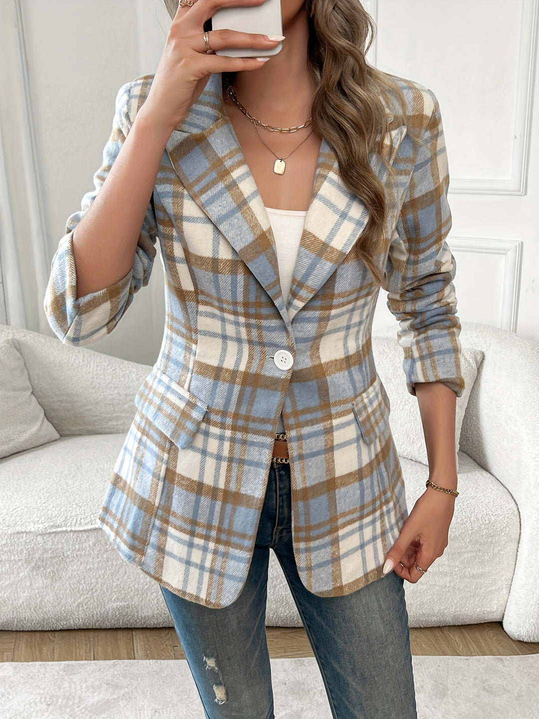Annabel | Tailored Checked Blazer