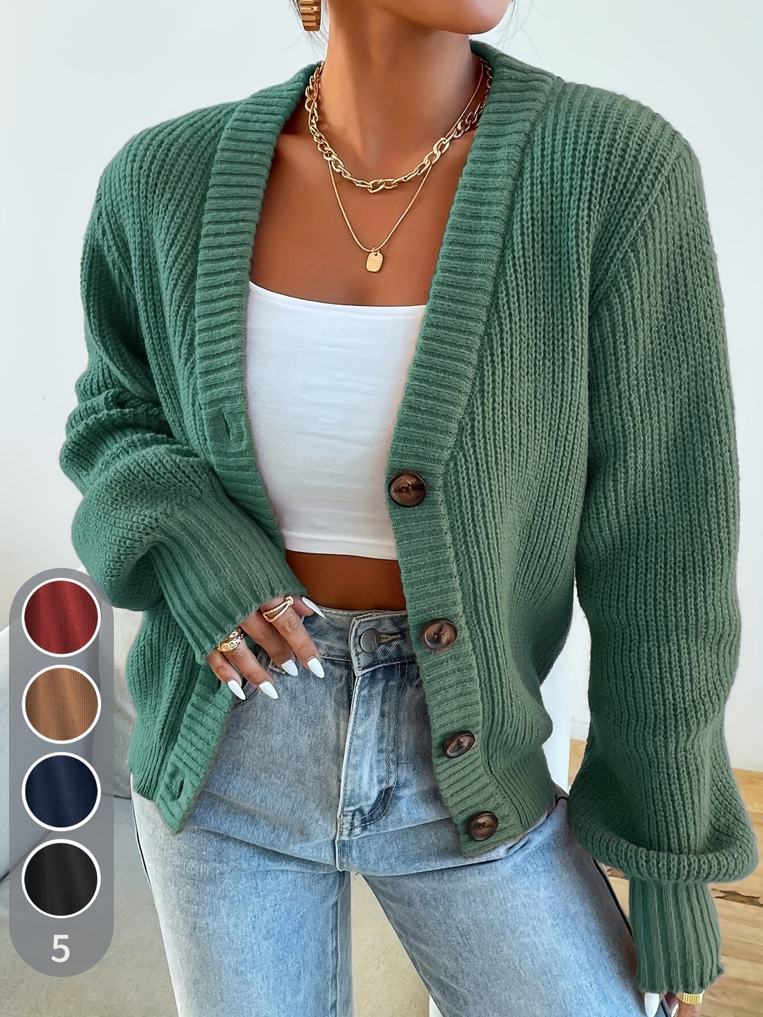 Winifred | Relaxed Button-Front Cardigan