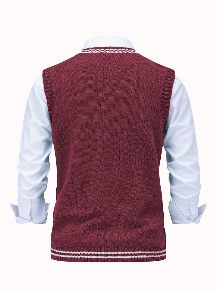 Graham | Cable-Knit V-Neck Vest