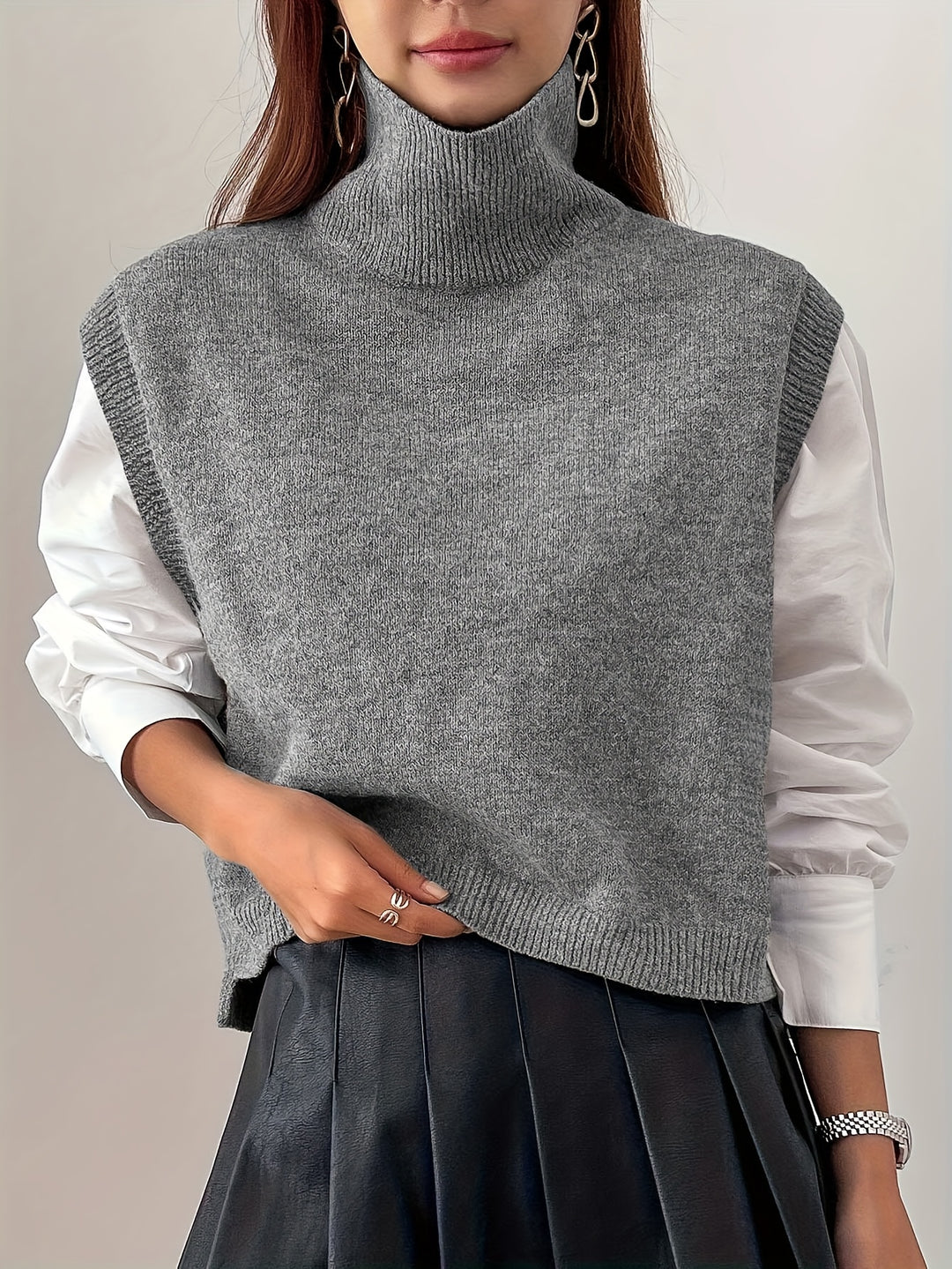 Rosabel | High-Neck Sweater Vest