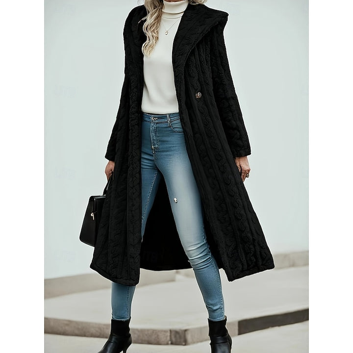 Dahlia | Cozy Hooded Long Coat