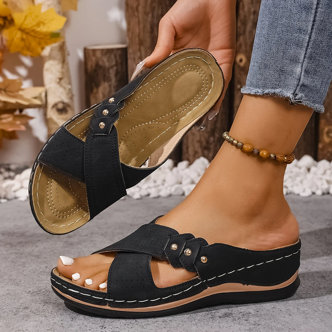 Marlene | Cushioned Comfort Wedge Sandals