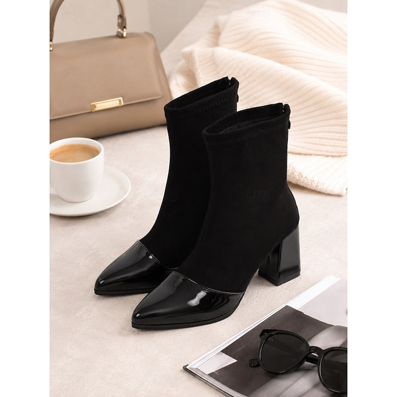 Verity | Sleek Cap-Toe Ankle Boots