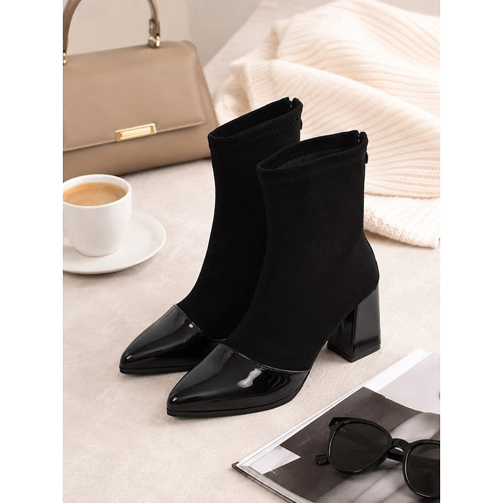 Verity | Sleek Cap-Toe Ankle Boots