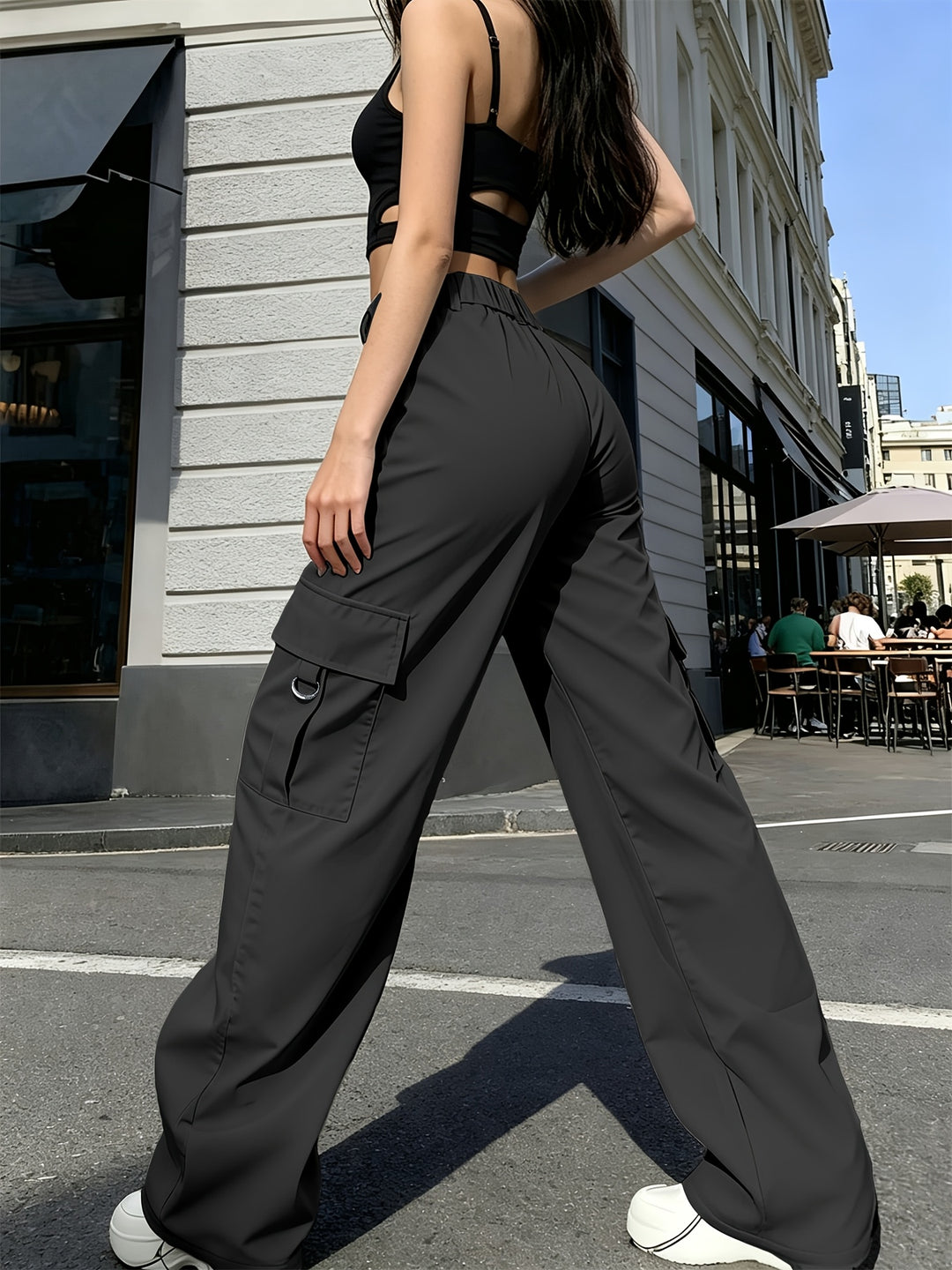 Ingrid | High-Waisted Cargo Trousers