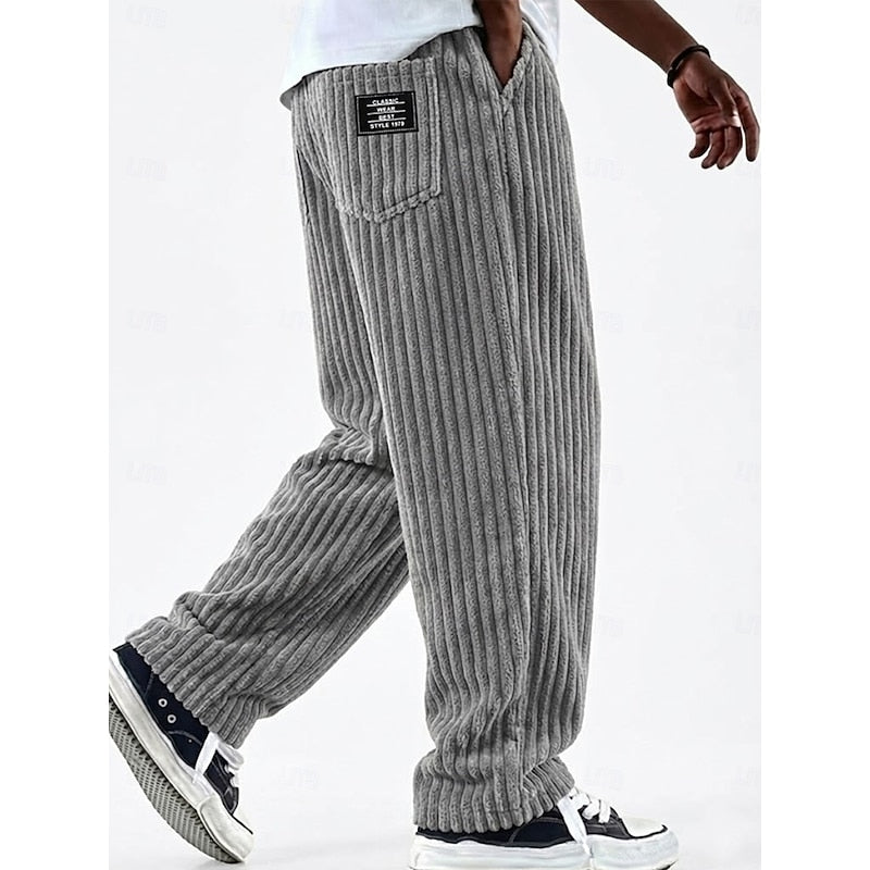 Chandler | Ribbed Straight-Leg Pants