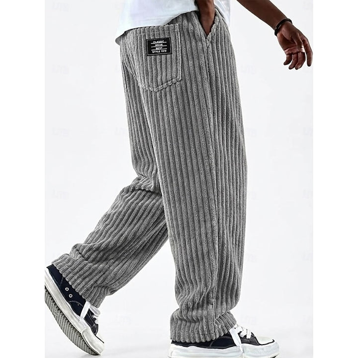 Chandler | Ribbed Straight-Leg Pants