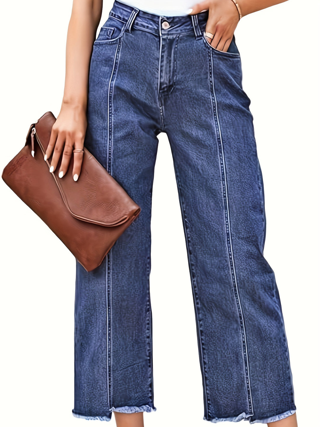 Wren | Cropped Straight-Leg Jeans