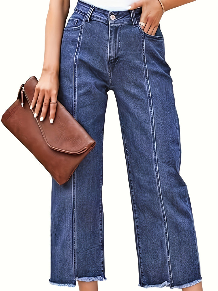Wren | Cropped Straight-Leg Jeans