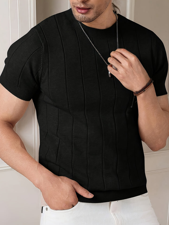 Landon | Ribbed Short-Sleeve Top