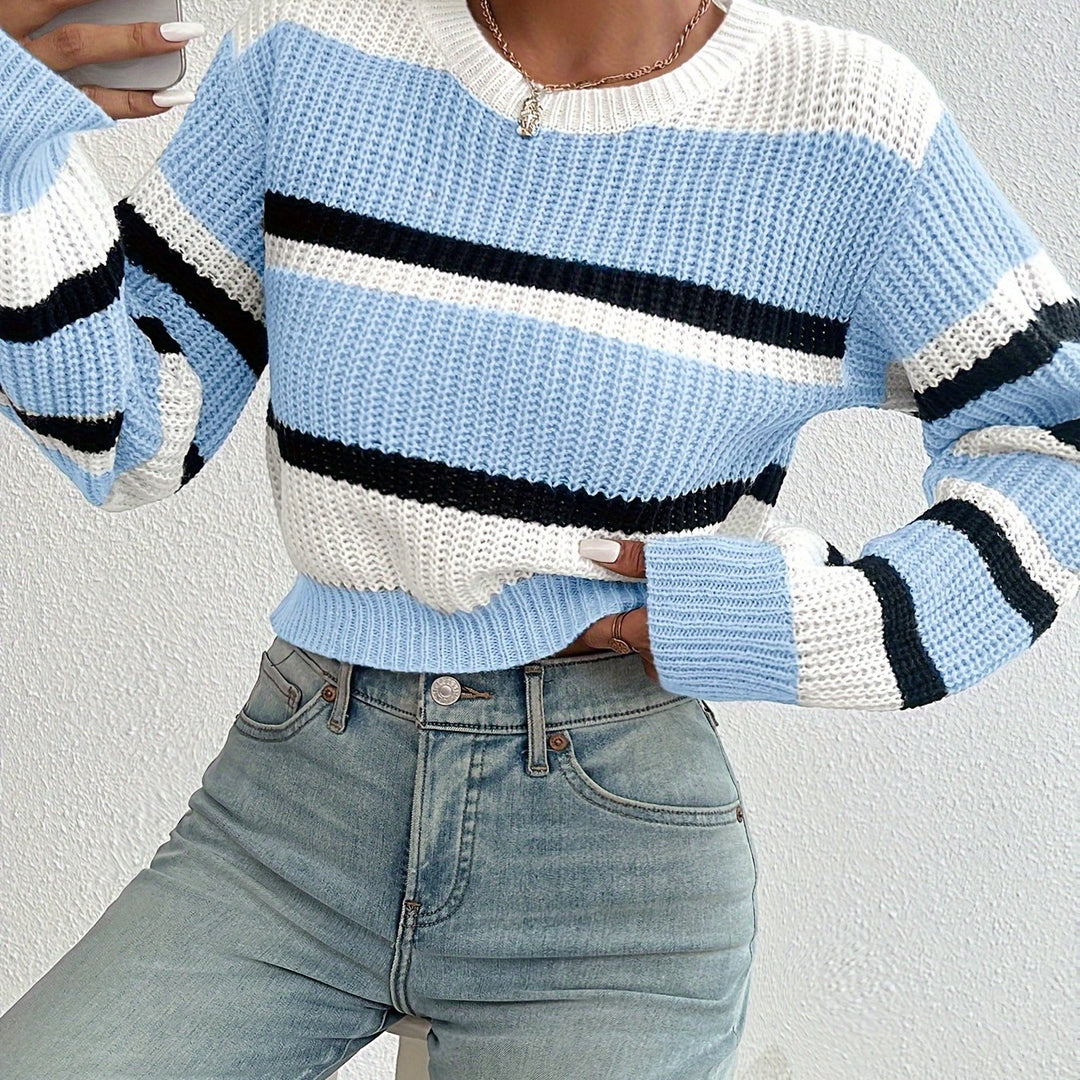 Whitney | Striped Round-Neck Sweater