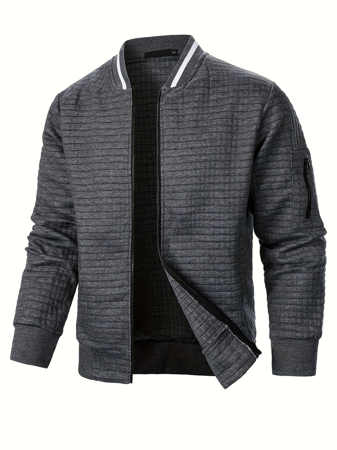 Hayes | Textured Zip Bomber Jacket