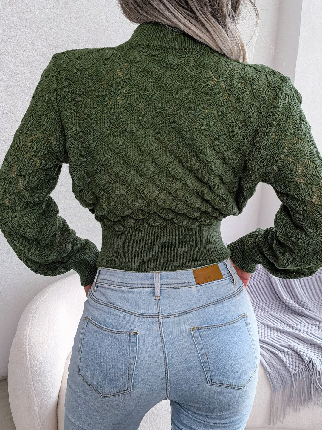 Farrah | Textured Cropped Sweater