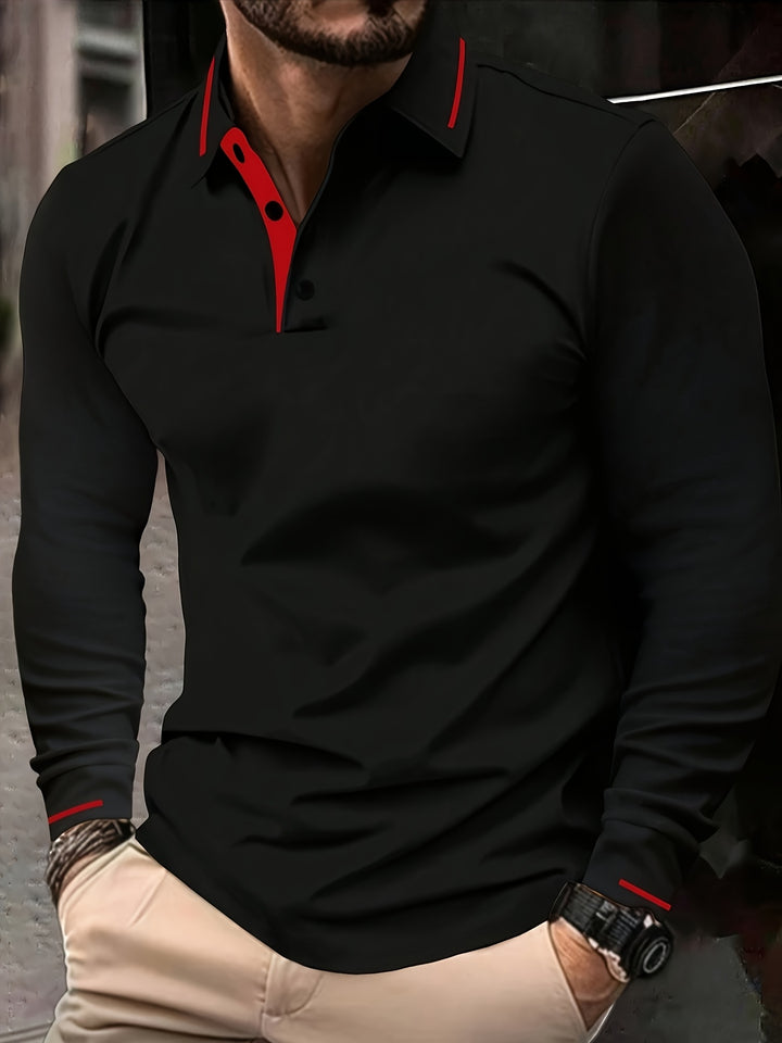 Emerson | Refined Long-Sleeve Polo Shirt