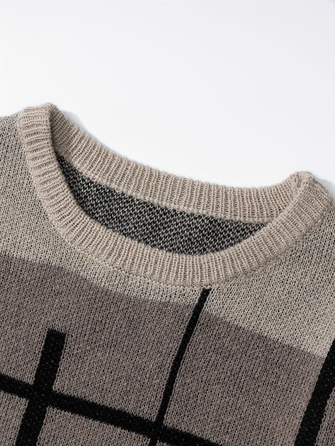 Edmund | Color Block Crewneck Sweater