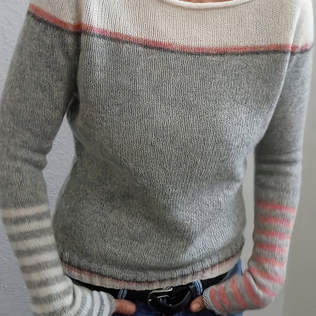 Sabine | Boat-Neck Color-Block Sweater