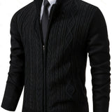 Malcolm | Textured Zip-Up Cardigan