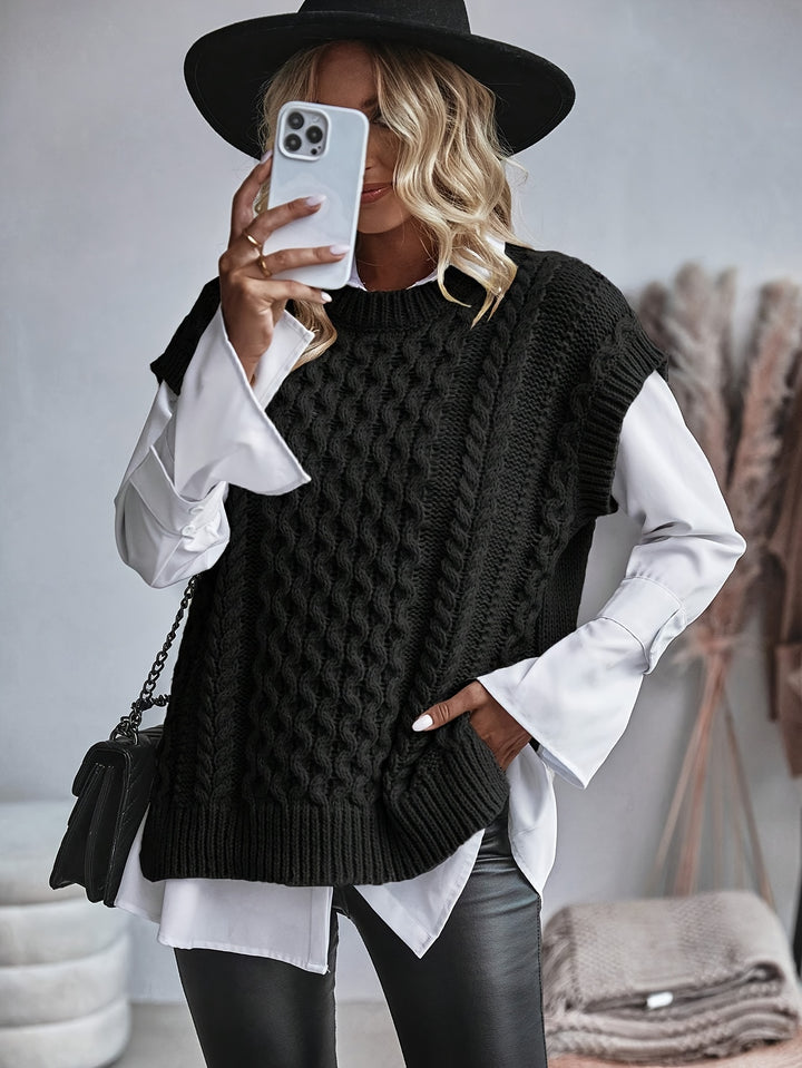 Sabine | Cable-Knit Sleeveless Vest