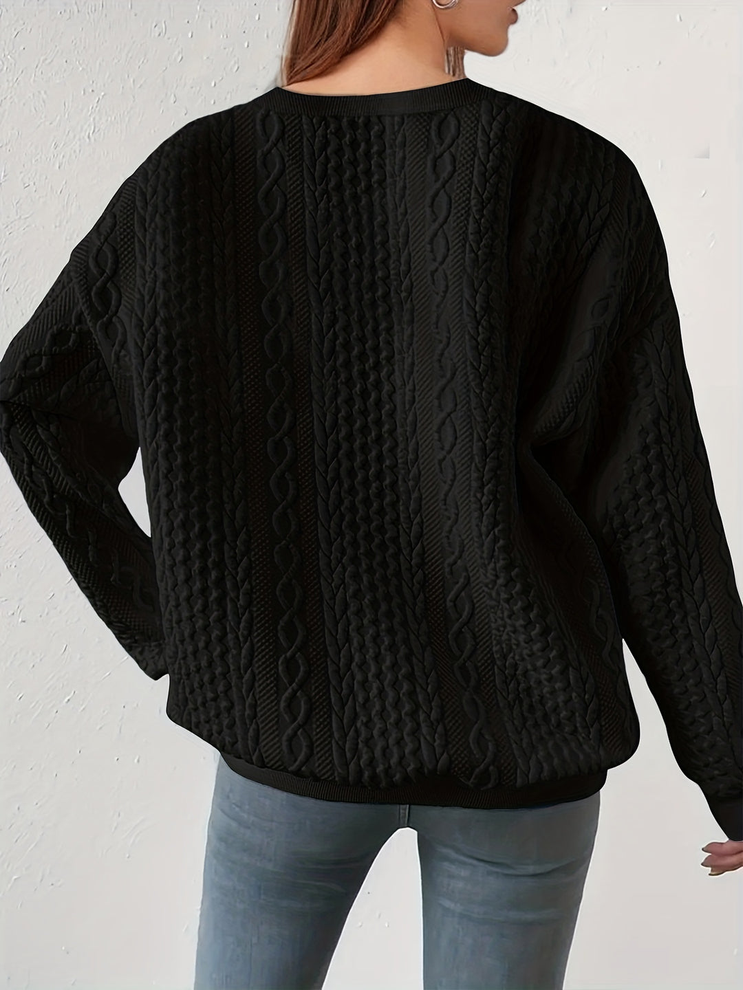 Marion | Textured Crewneck Sweatshirt
