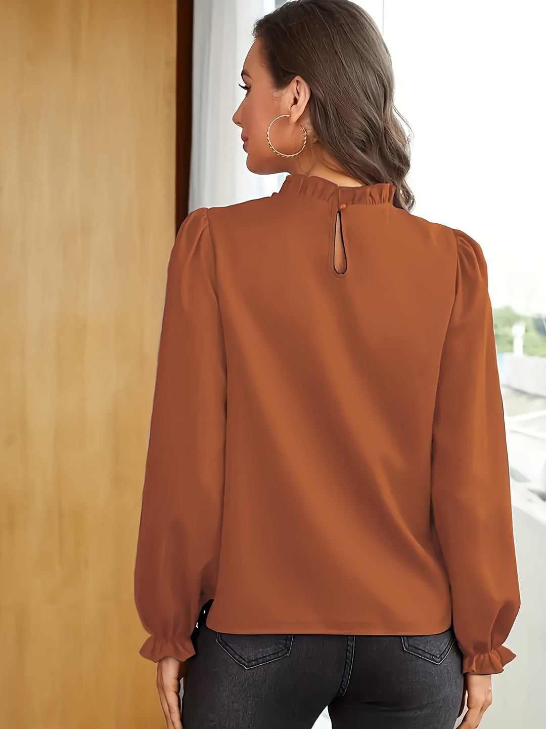 Penelope | Ruffled Collar Puff-Sleeve Blouse