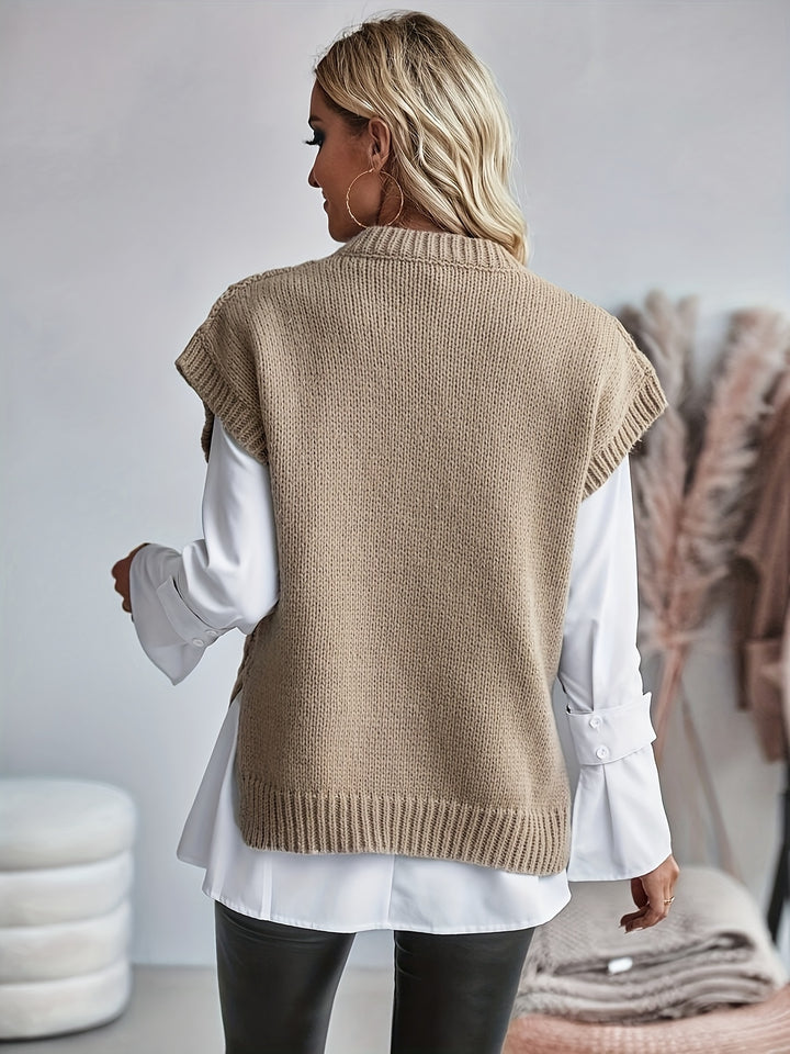 Sabine | Cable-Knit Sleeveless Vest