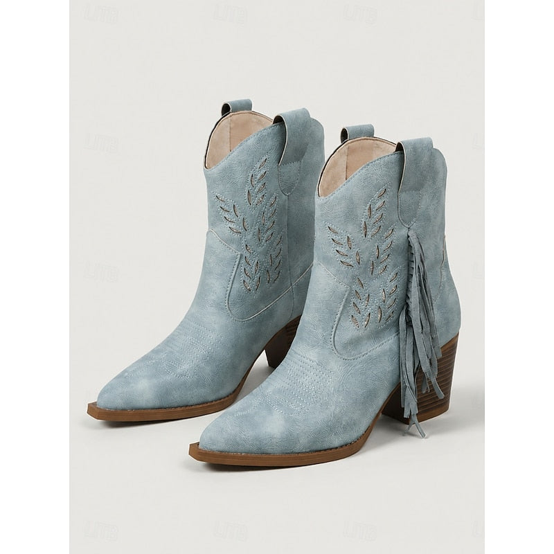 Georgina | Western Tassel Ankle Boots