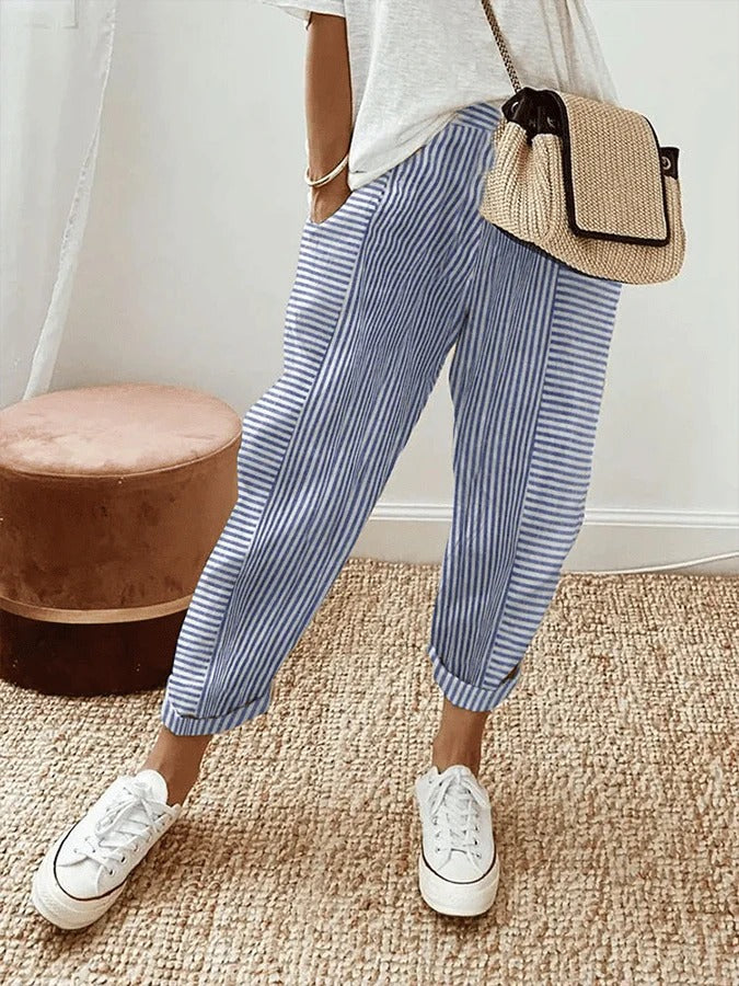Harriet | Striped Relaxed Summer Pants