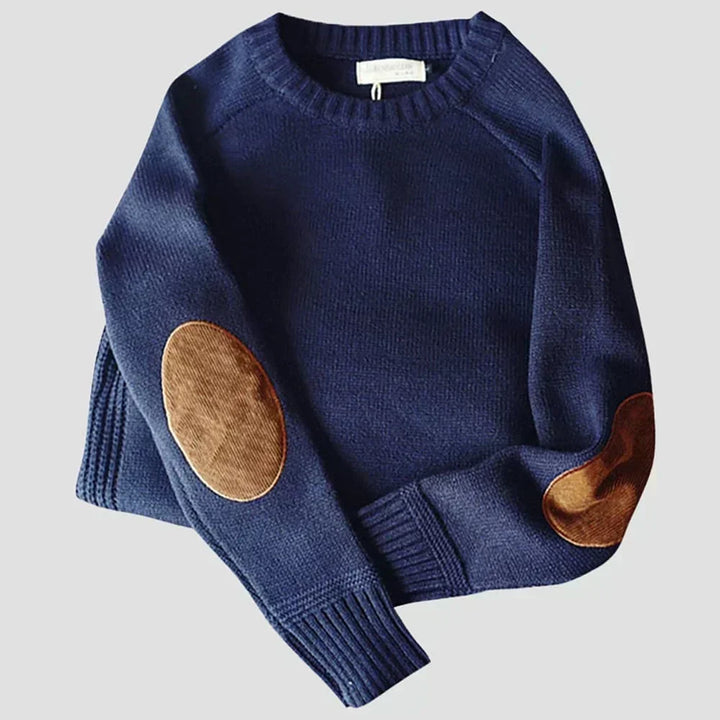 Brennan | Classic Elbow-Patch Knit Sweater