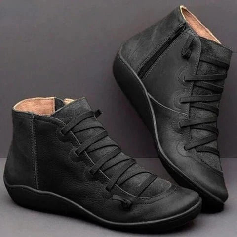 Wren | Laced Side-Zip Ankle Boots