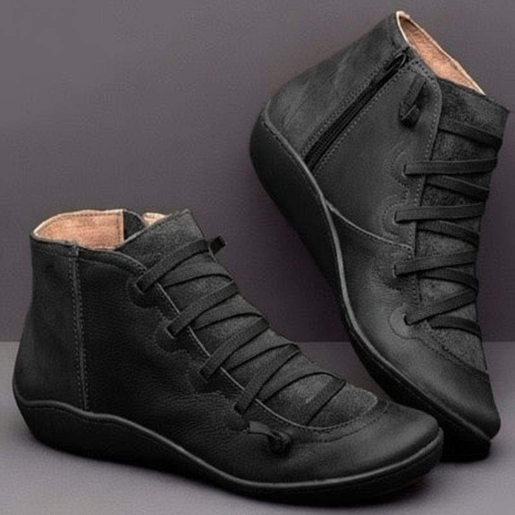 Wren | Laced Side-Zip Ankle Boots