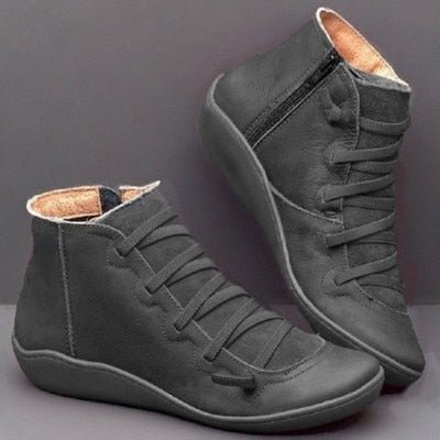 Wren | Laced Side-Zip Ankle Boots