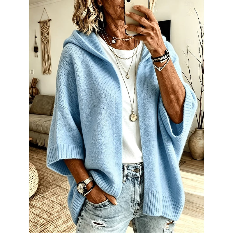 Colleen | Cozy Hooded Open-Front Cardigan