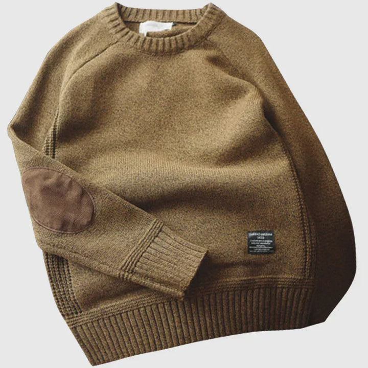 Brennan | Classic Elbow-Patch Knit Sweater