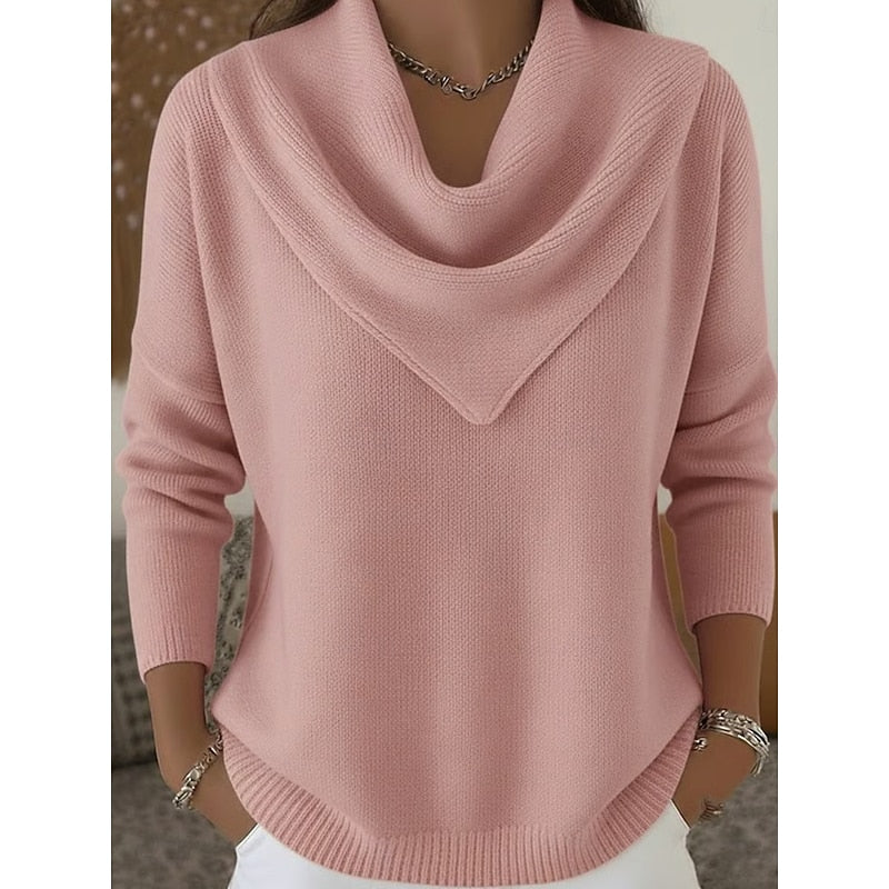 Bianca | Draped Cowl-Neck Sweater