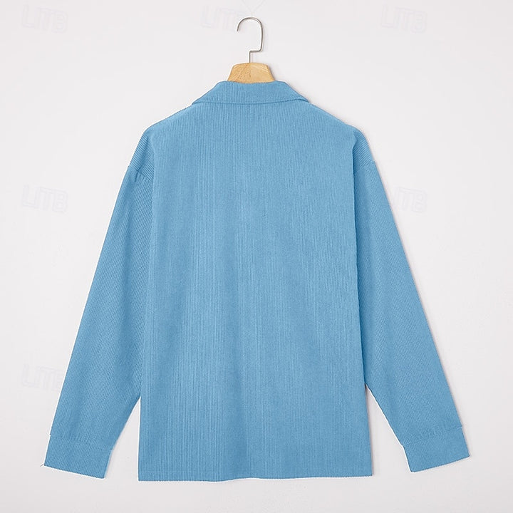 Oscar | Ribbed Long-Sleeve Polo Shirt