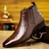 Barnaby | Polished Ankle Chelsea Boots