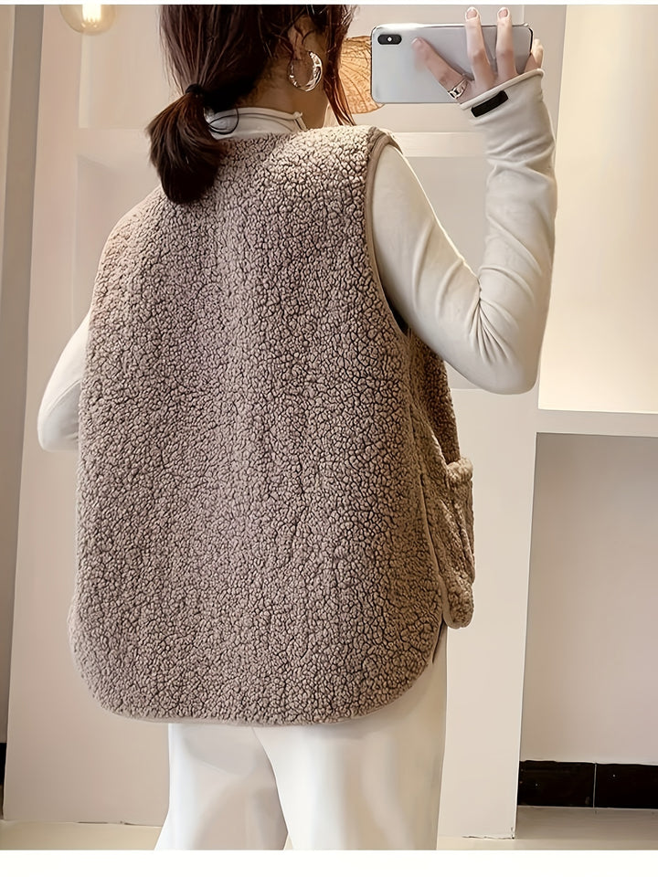 Georgia | Cozy Button-Front Vest