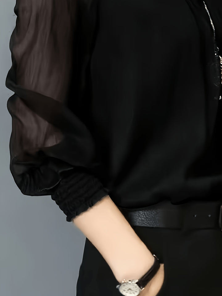 Bernadette | Elegant Stand-Collar Blouse