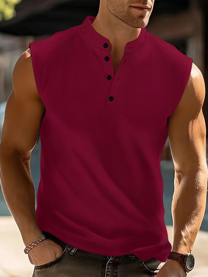 Grant | Sleeveless Button-Front Tank Top