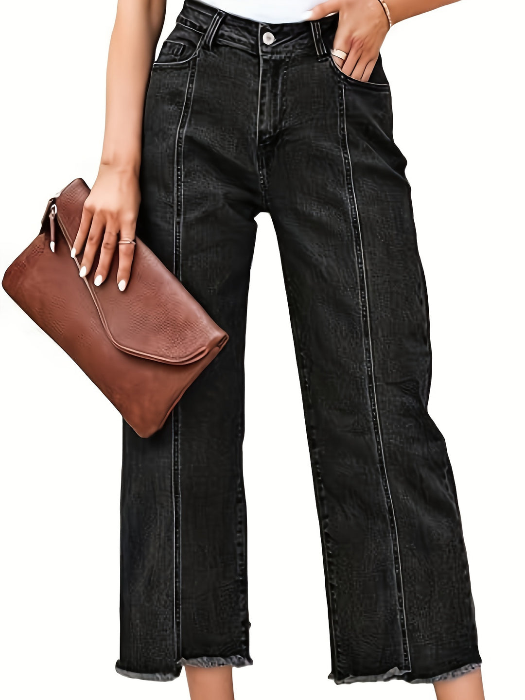 Wren | Cropped Straight-Leg Jeans