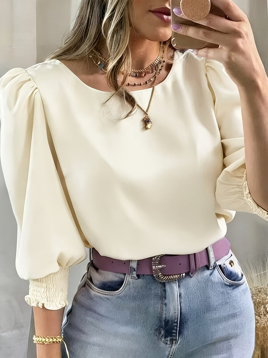 Maren | Refined Puff-Sleeve Blouse
