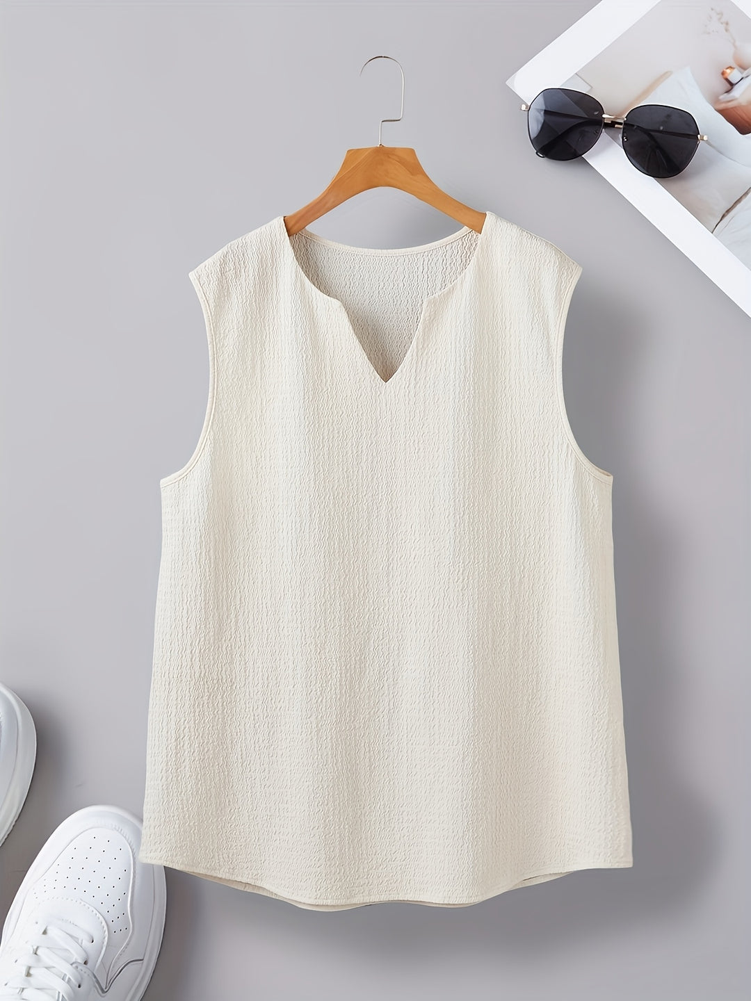 Damon | Relaxed Split-Neck Tank Top
