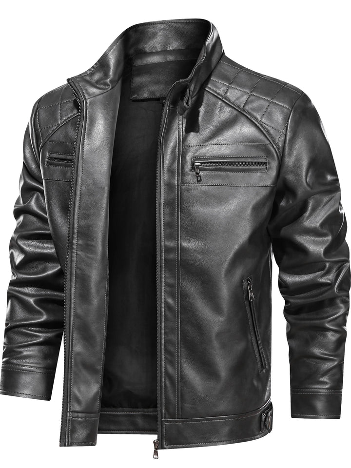 Declan | Stand-Collar Biker Jacket