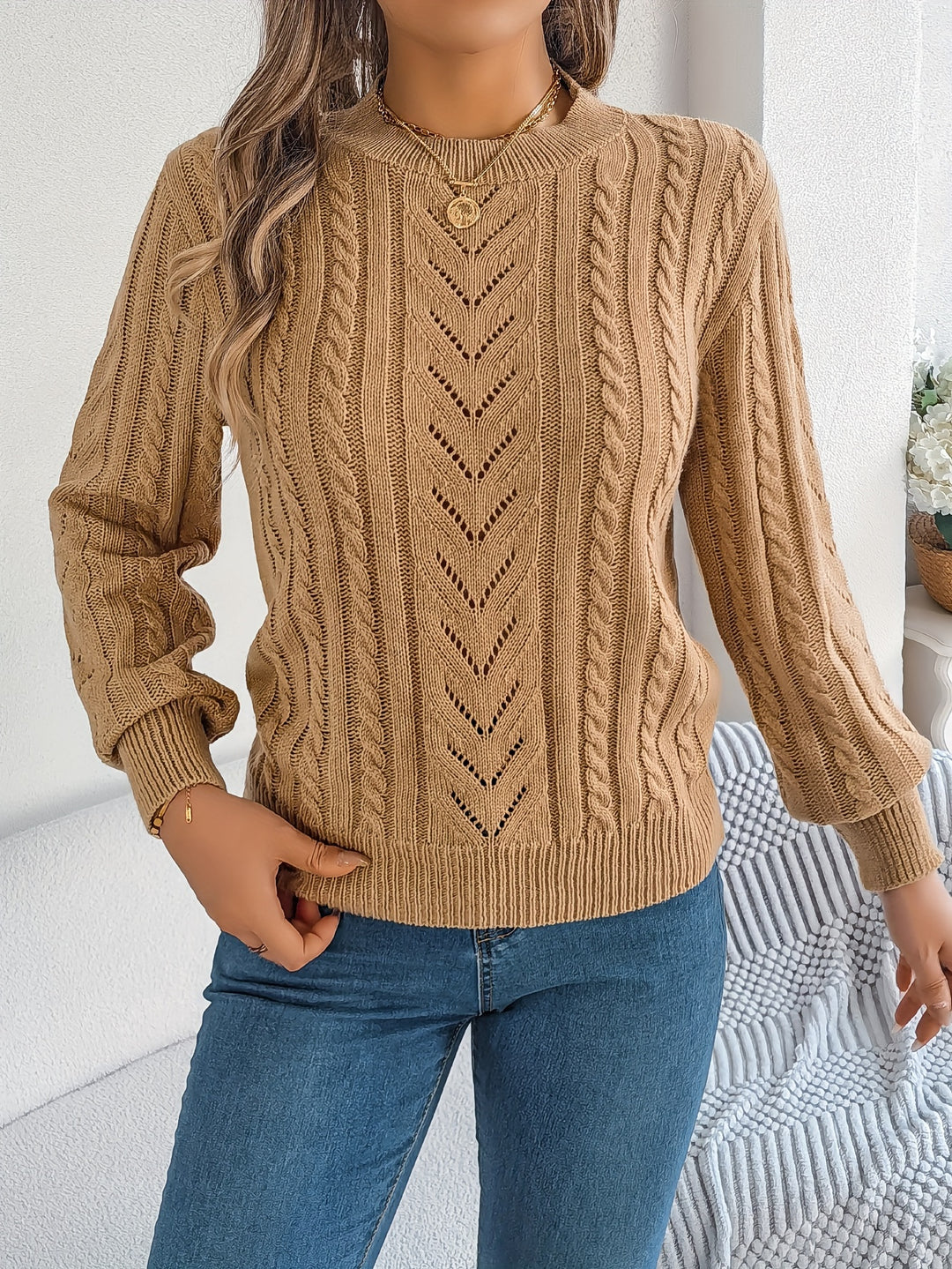 Marissa | Textured Cable-Knit Sweater