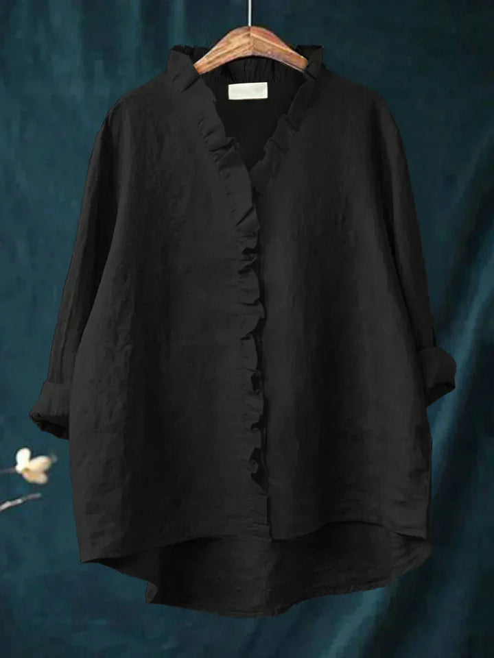 Eliza | Casual Ruffle V Neck Blouse