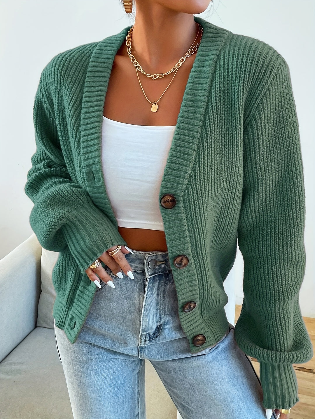 Winifred | Relaxed Button-Front Cardigan