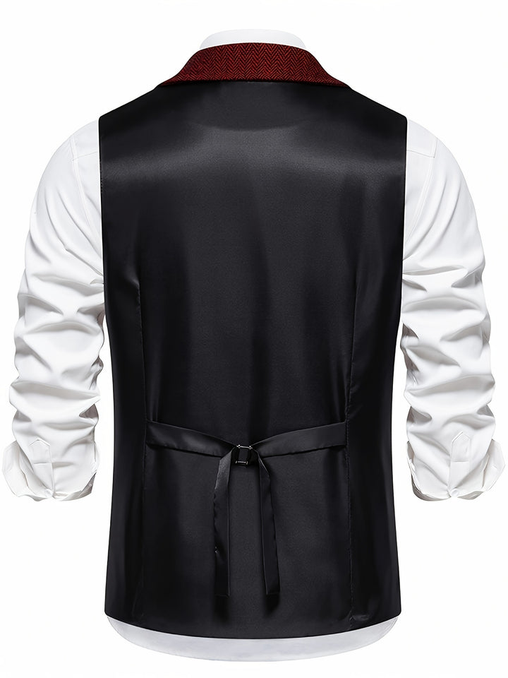 Winslow | Herringbone Single-Breasted Vest