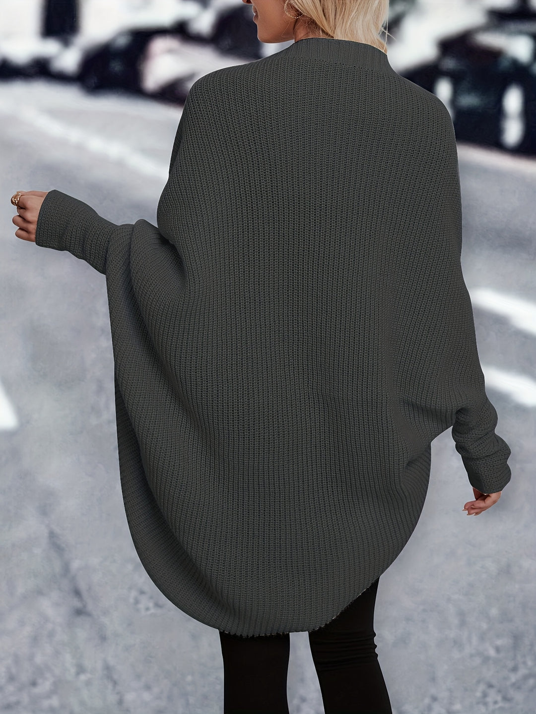 Vanessa | Christmas Draped Open-Front Cardigan